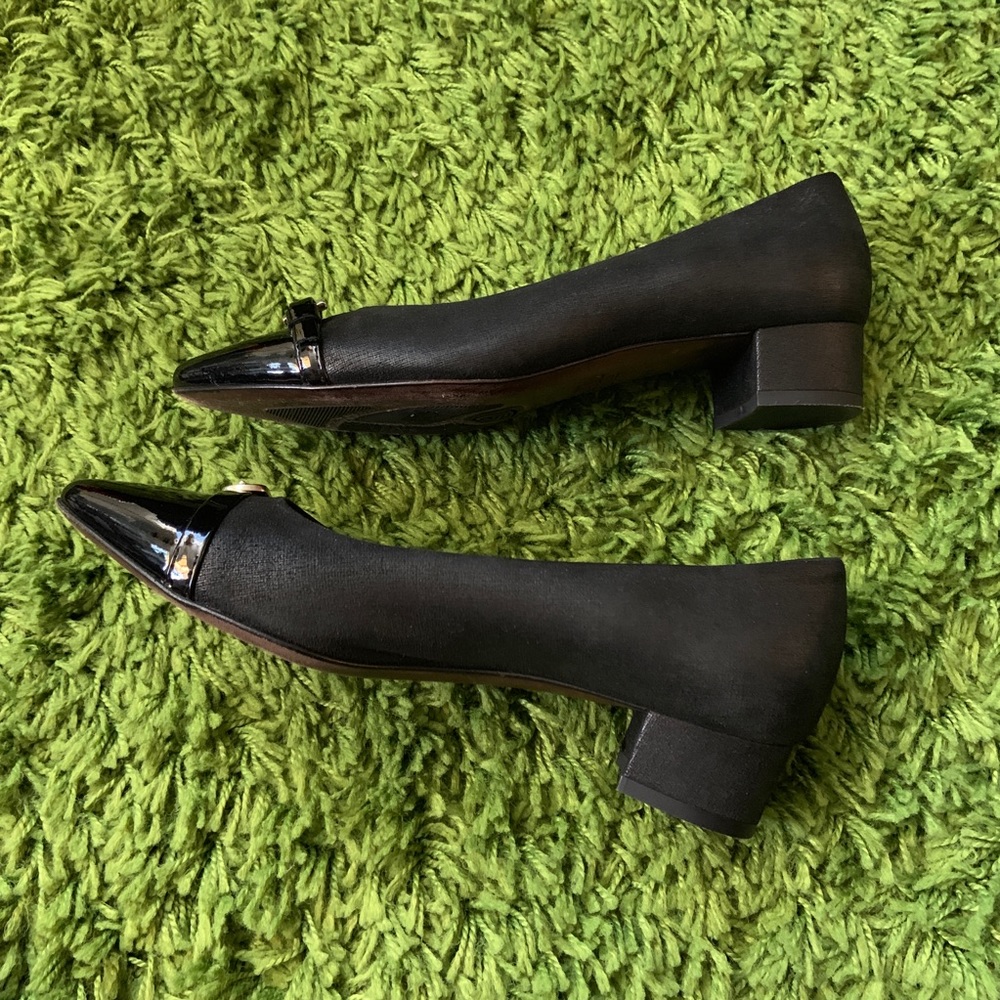 AGL Belted Block Heel Leather Pump Size 6 - Picture 5 of 8